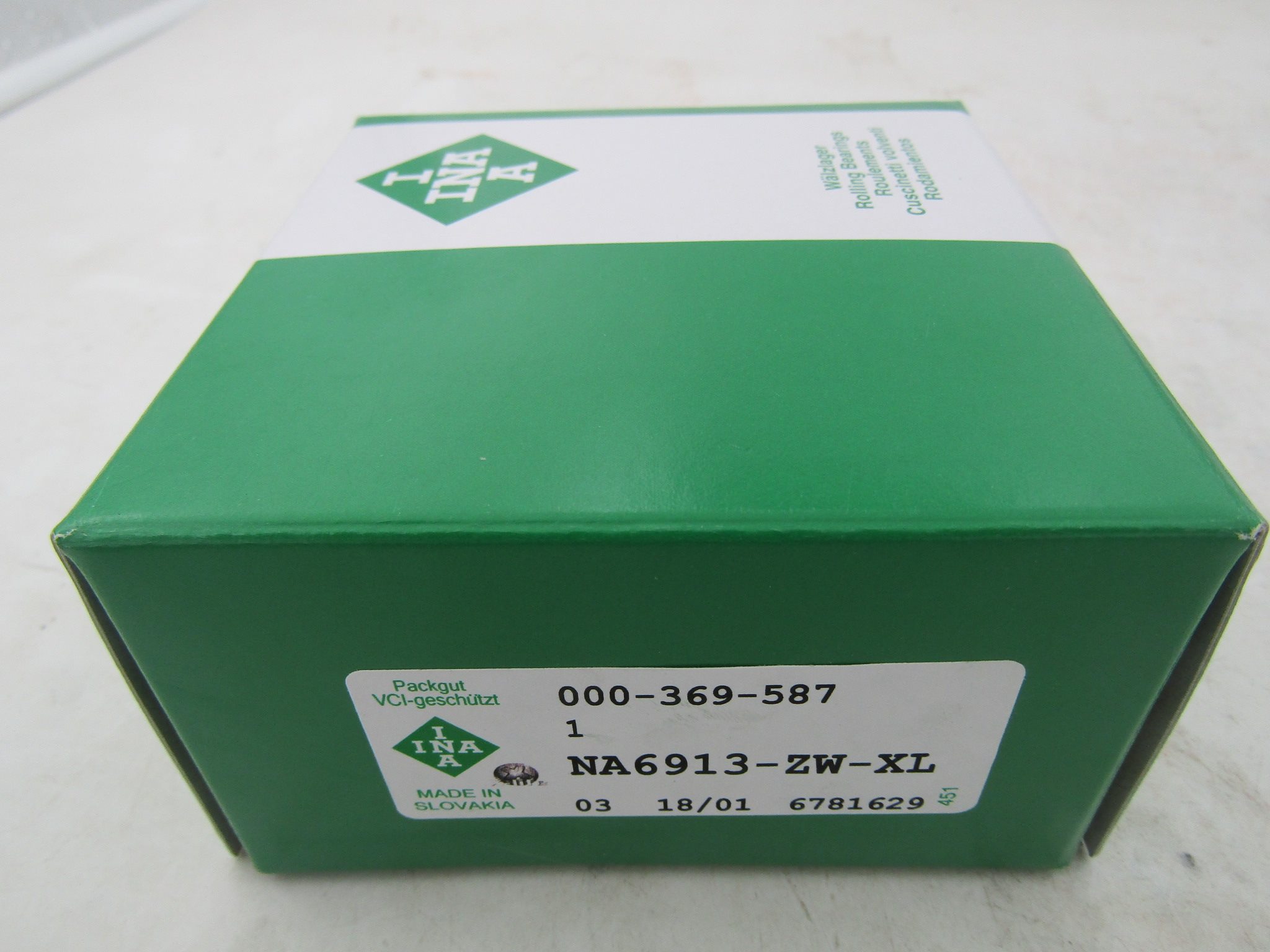 INA NA6913-ZW-XL Needle Roller and Cage Assembly 65mmx90mmx4